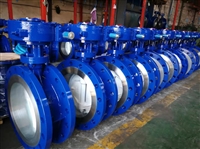 供应D343H-16C 三偏心法兰式硬密封涡轮蝶阀