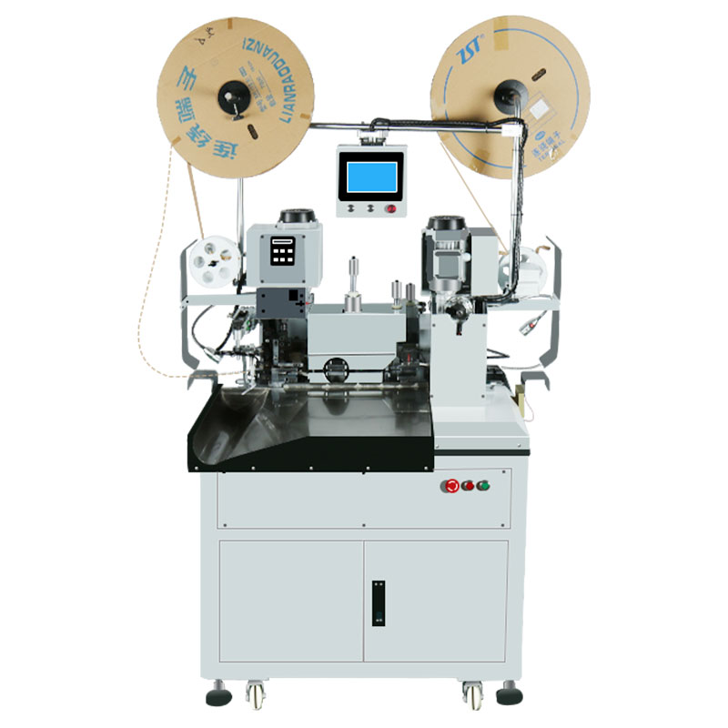 全自动双头排线端子机压着机并线分线两头剥皮打端压线压接机