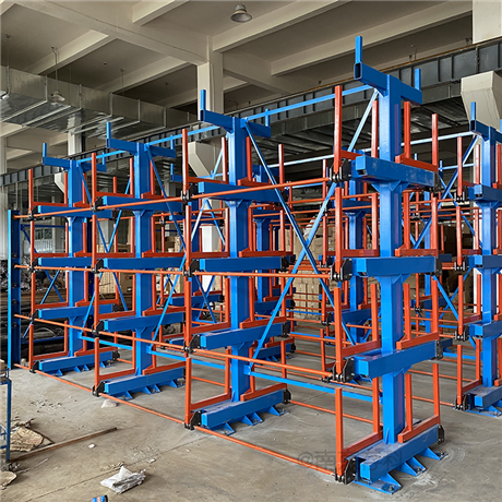 伸缩悬臂货架全组装仓储定制ckss27棒料圆钢架