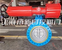 供应D643H-10 气动法兰式硬密封蝶阀DN250DN300DN400 D643W-16