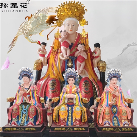 三霄娘娘神像 地方保護(hù)神塑像 訂購咨詢 送子娘娘神像 三家奶奶像