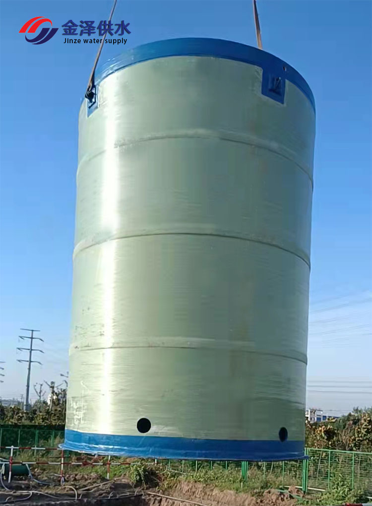 一体化预制泵站吊装中