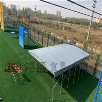 诸暨浬浦移动篷房伸缩式 油布带轮推拉帐篷 诸暨室外伸缩遮阳棚