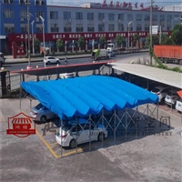 长兴停车棚李家巷自行车蓬 油布移动遮雨棚 长兴李家鸿禧遮阳蓬业