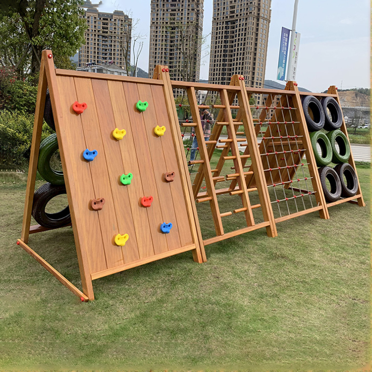 户外幼儿园攀爬架儿童游乐设施大型设备木质不锈钢滑梯
