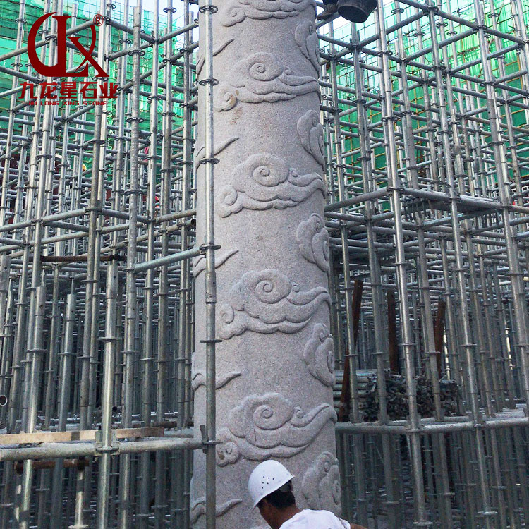 九龙星供应景区石雕文化柱花岗岩石柱雕刻祥云