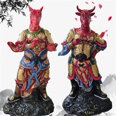 十殿阎王神像 地府阴神地藏王菩萨神像 寺庙塑像牛头马面神像生产