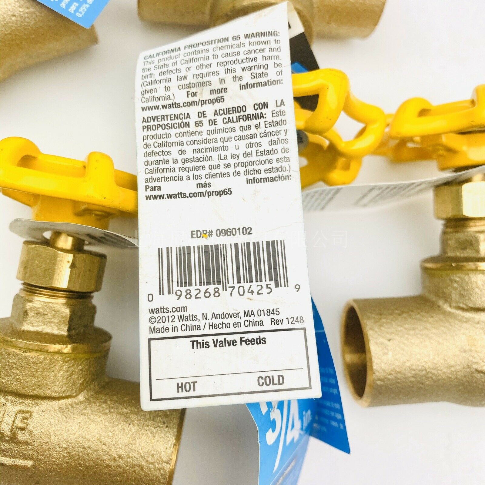 watts沃茨截止阀阀门 lfss系列带焊接端的无铅截止阀