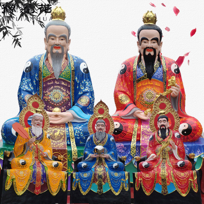 三清殿三清祖师神像三清天尊神像三清道尊神像三清老祖塑像图片