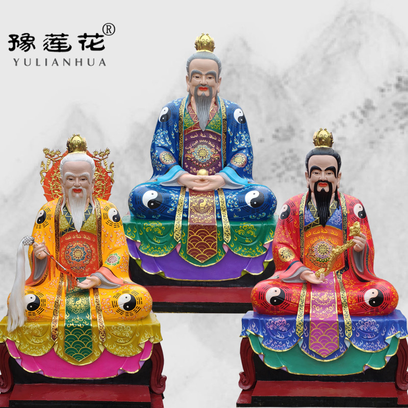 河南佛像有名的佛像制造廠家 推薦豫蓮花佛像廠家 玻璃鋼三清神像
