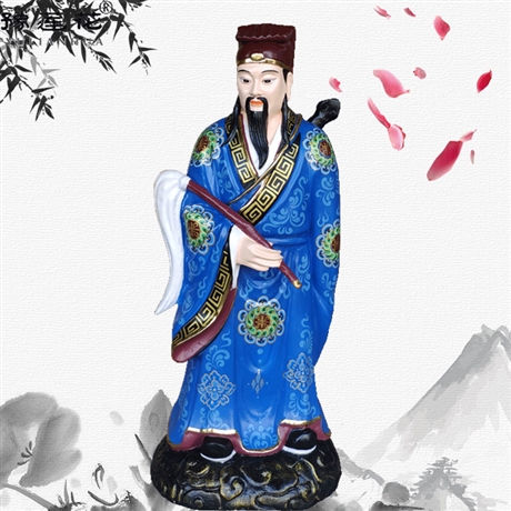 纯阳祖师神像 寺庙多款塑像定做吕祖神像 彩雕金箔边纯阳子神像