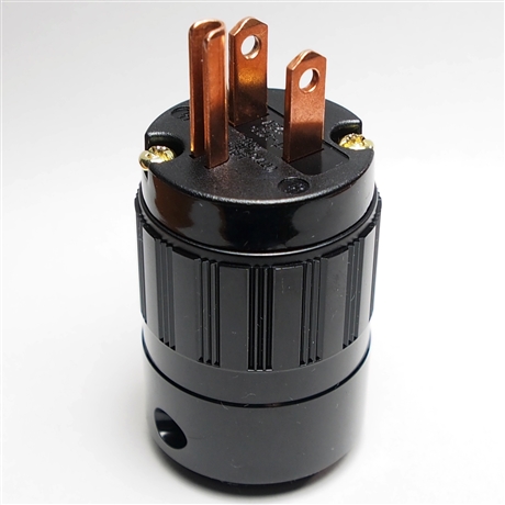 Audio Plug NEMA 5-15P 镀银音响级美规电源插头 (碳纤维外壳)