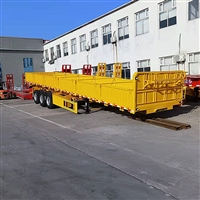 一体侧翻自卸半挂车 轻量化偏翻自卸车 碟刹气囊桥配置参数