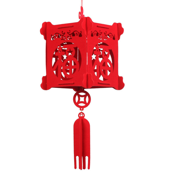 2022新款新年灯笼春节挂饰元宵节无纺布灯笼商场橱窗装饰品礼品