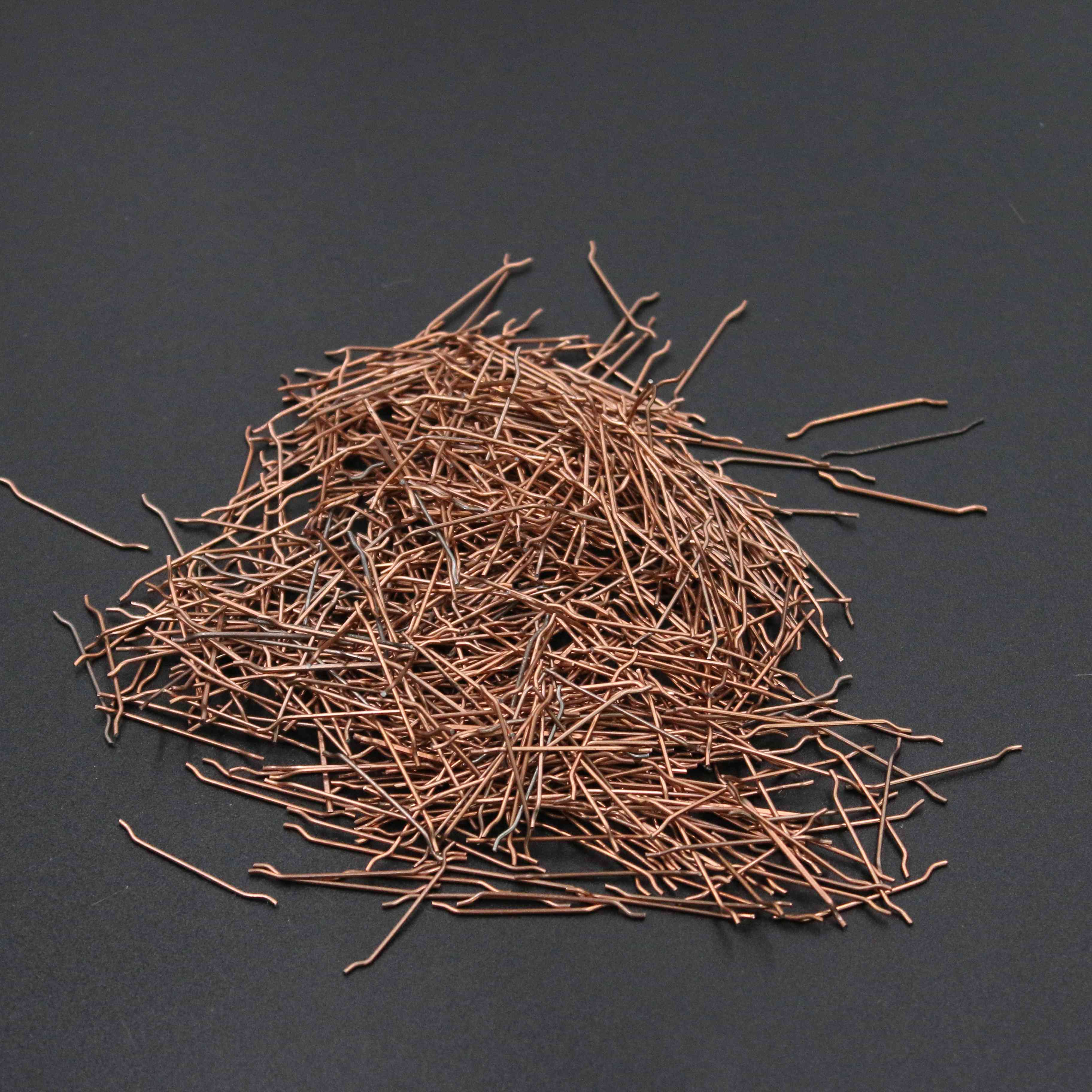 建筑工程桥梁用镀铜端钩钢纤维 江苏镀铜端钩钢纤维厂家