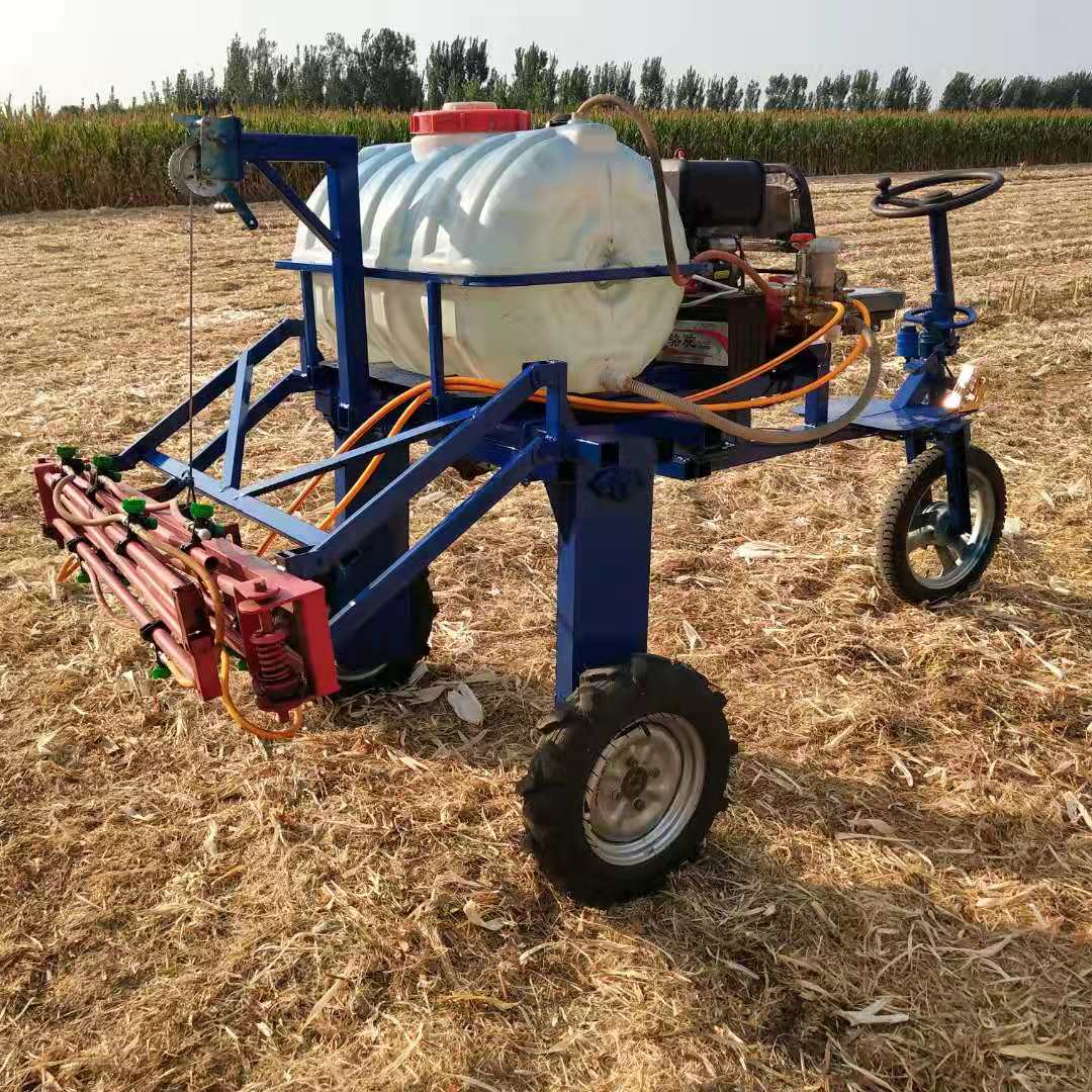 柴油菜地四轮打药机 农作物折叠杆打药机 轮距可调小麦玉米地喷药车