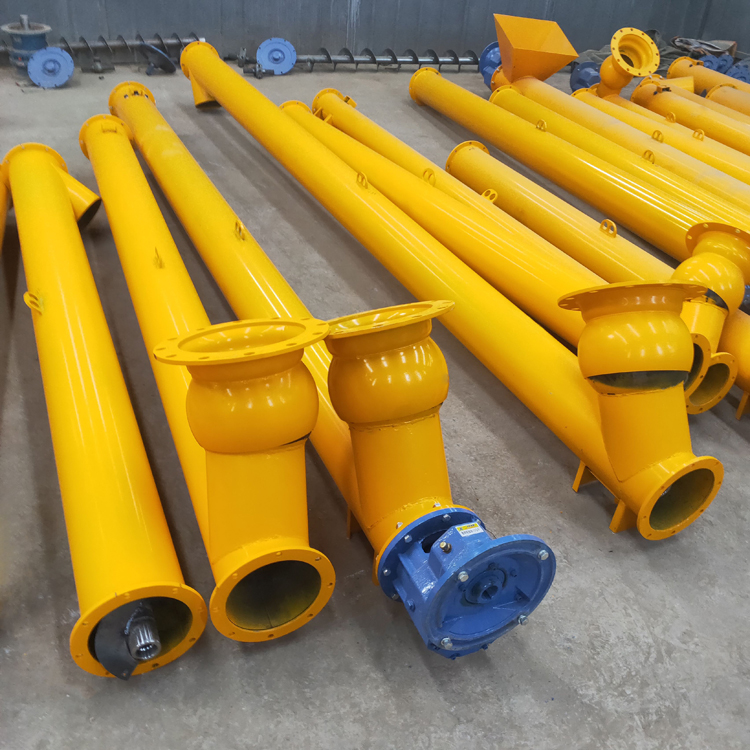 水泥螺旋输送机管式螺旋输送铰刀耐磨型叶片输送设备健诚环保