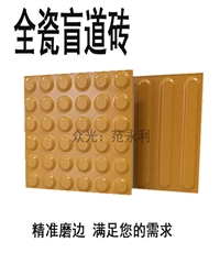 覆盖地铺防滑地砖 盲道瓷板 全瓷盲道砖警戒线标识