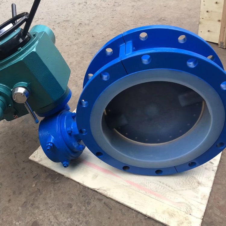 电动衬四氟法兰蝶阀d941f46耐酸碱耐腐蚀电动法兰蝶阀防爆电动蝶阀