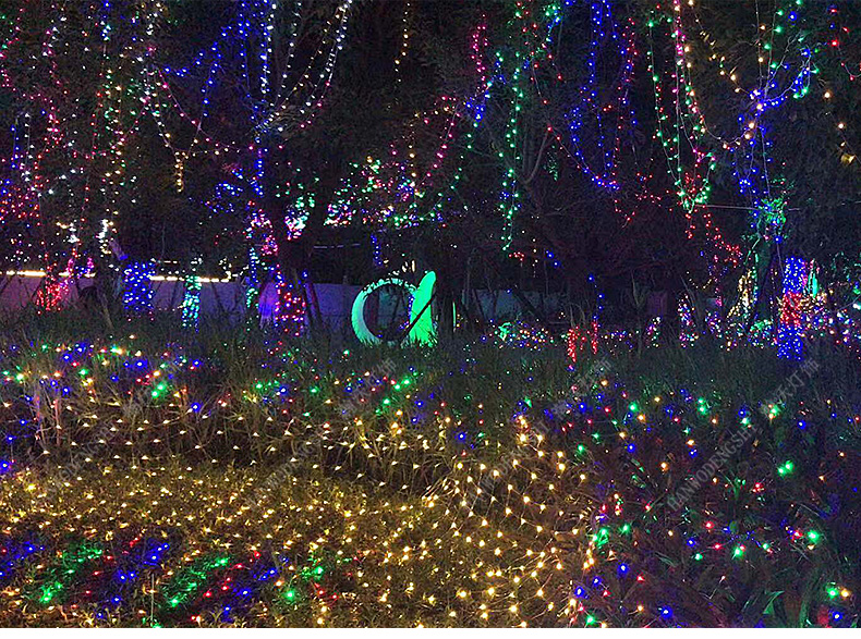 led灯串网灯户外纯铜渔网灯满天星灯圣诞节日装饰墙壁清吧彩灯