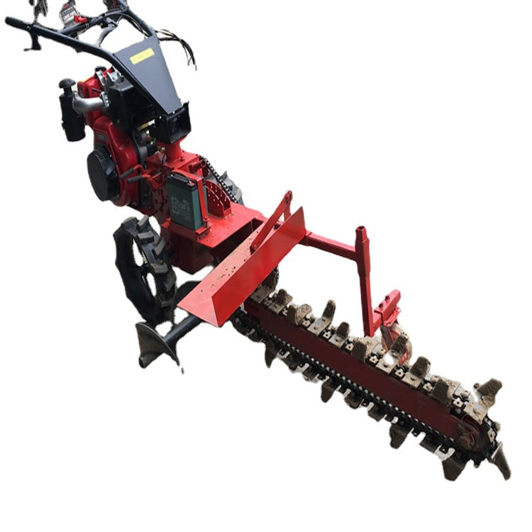 农用链条开沟机 道路开槽机 果园微耕机