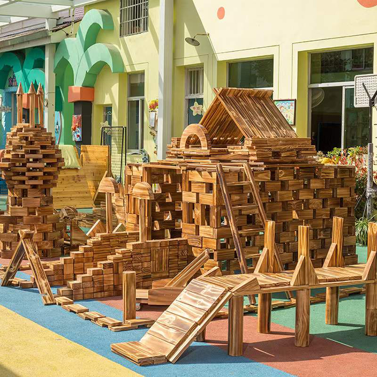 大型碳化积木 幼儿园户外大型构建积木 空心实木原木积木玩具
