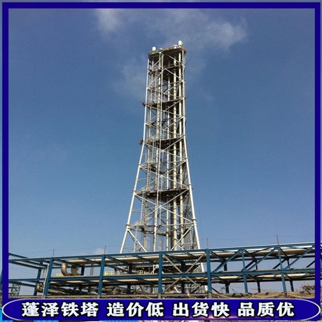 蓬泽施工 设计安装 烟筒塔 钢结构烟囱支撑塔架 耐温防腐