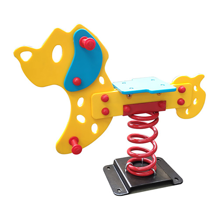 户外幼儿园卡通摇马玩具 公园小区塑料PE板摇椅儿童弹簧摇摇马