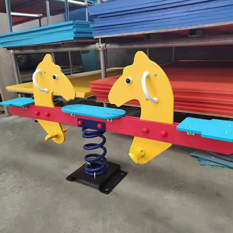 启鸿室外游乐设施 幼儿园公园小区 儿童卡通造型动物跷跷板