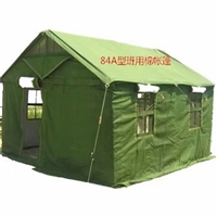84a班用棉帐篷带床 户外野外露营救灾 84A帐篷 3.7x3.9米 绿