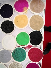 百艳牌彩砂炭黑   河北灵寿彩沙碳黑使用产品 提供样品 价格便宜