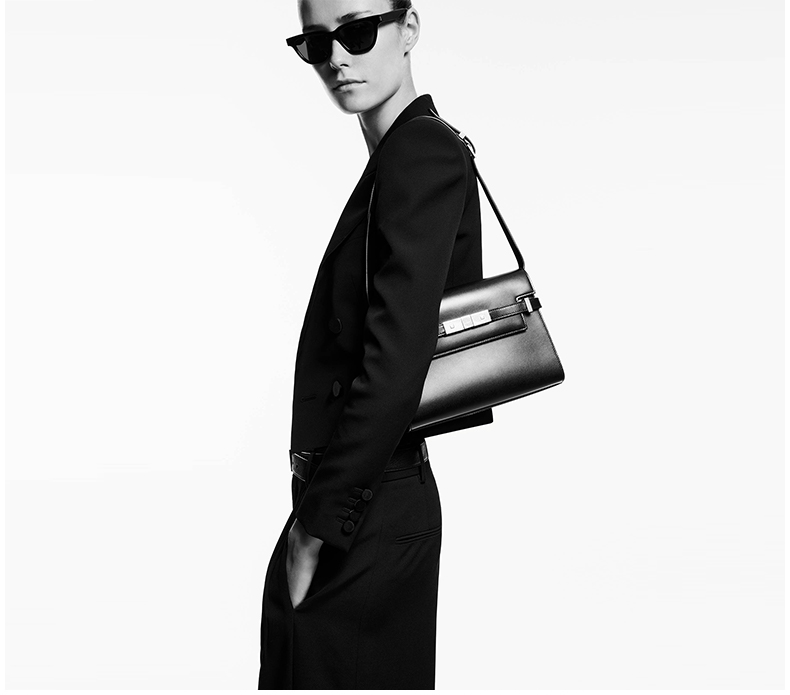 新年礼物ysl圣罗兰女士manhattan曼哈顿中号暗绿色肩背包