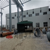 鄞州移动棚 鄞州推拉雨篷定做 东吴雨篷 苏州推拉雨篷 仓储移动雨棚完工效果案例