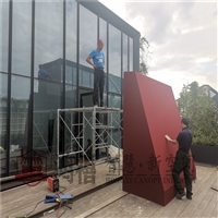 上海雨篷厂 上海固定装饰雨棚 嘉定酒店雨棚加工 广信寸雨篷加工 大型电动推拉雨棚 苏州推拉雨篷完工效果案例