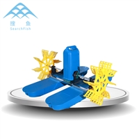 搜鱼SYZYJOW002水车式增氧机电驱动 加厚叶轮高精转子低噪运行