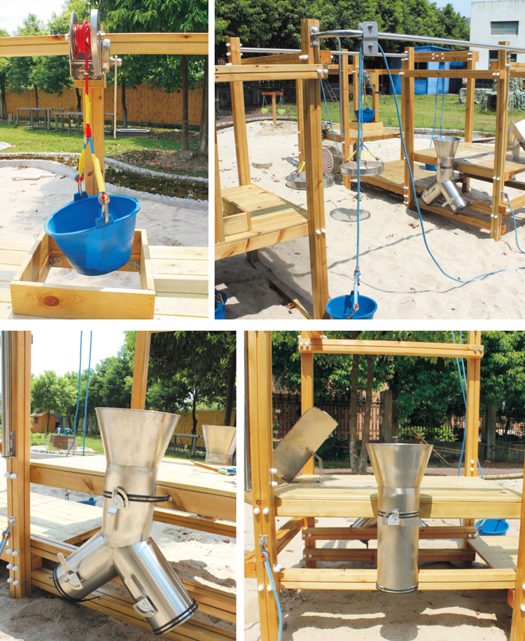 启鸿幼儿园木制玩水玩沙工具 儿童沙水区材料沙池拓展设备