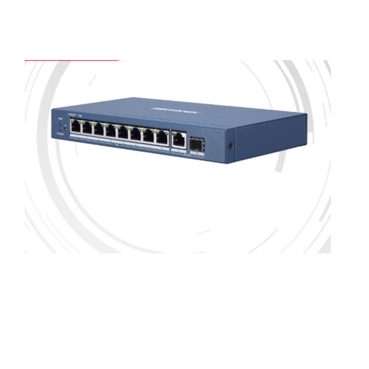 DS-3E0510P-E 海康威视10口千兆PoE交换机 1个千兆电口和光口