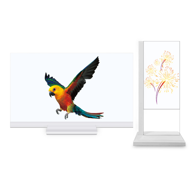 辉中盛 工厂直供OLED透明屏显示屏 55英寸超薄无缝拼接屏 触屏自发光展馆展厅可定制 HZS-5500AY7