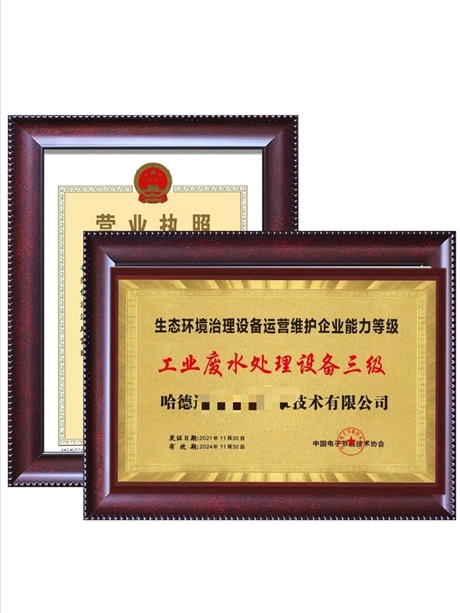 生态环境治理设备运营维护 能力等级证书全国可评定
