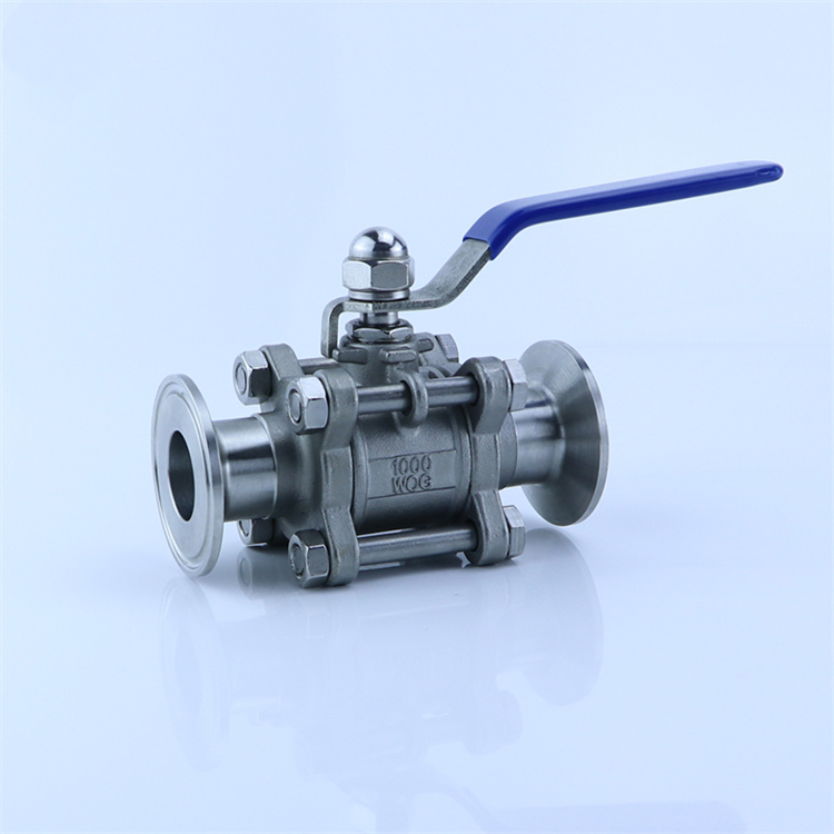 不锈钢卫生级三片式快装球阀