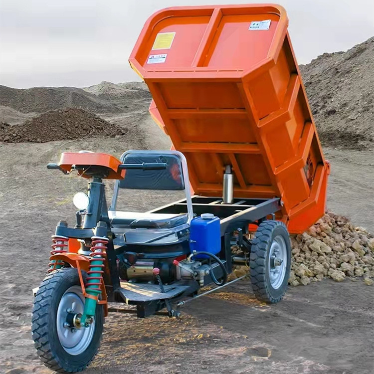 宸瑞达三轮式电动翻斗车 自卸砂石运输电瓶用时久