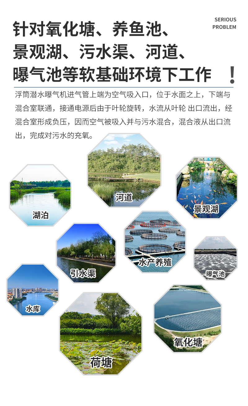 景观池水处理设备-FQB1.1浮筒曝气机