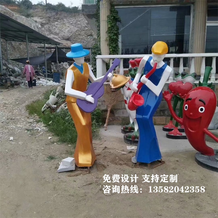 山西玻璃钢圆雕塑厂家 树脂人物雕塑