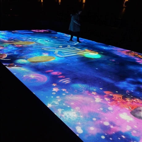 户外室内LED地砖显示屏 餐厅婚庆景区互动地砖屏 隧道电子创意屏定制定做