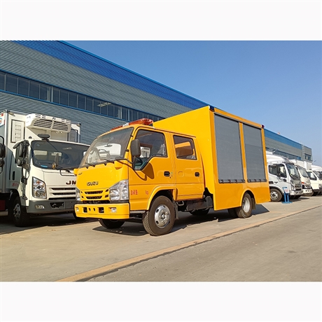 五十铃检修车双排工程救险车配柴油发电机组气泵电焊机切割机等作业