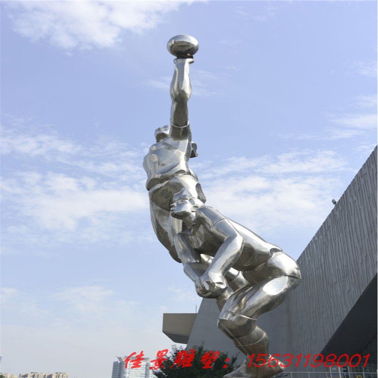不锈钢运动人物雕塑 校园广场景观人物雕塑定制