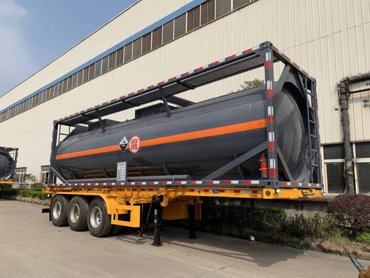 125米危险品骨架半挂车集装箱