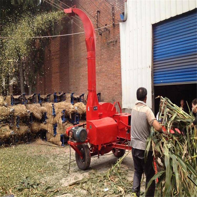 8吨大型玉米秸秆铡草机 超长输送带进料 铡揉一体机