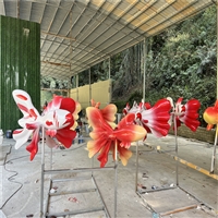 广东玻璃钢雕塑厂家 园林玻璃钢金鱼雕塑定制
