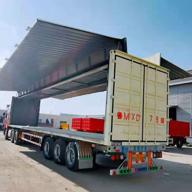 1375米飞翼车标准公告15米飞翼集装箱半挂车供应厂家